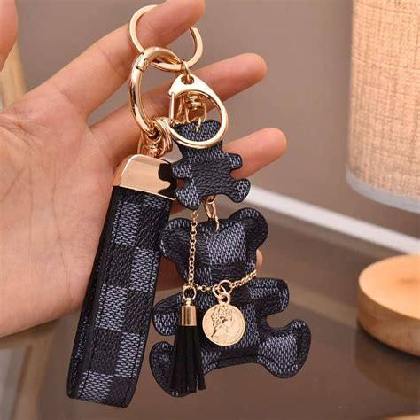 louis vuitton key chain dog|louis vuitton teddy bear keychain.